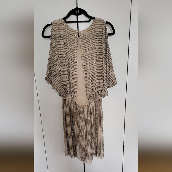 Mango Collection Gold Sequin on Blush Dress - Picture 3 of 6